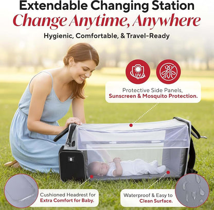 JustBaby Luv Premium Baby Diaper Bag with Changing Station, Diaper Bag Backpack w/ Pad (photo 4)