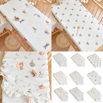ZHENZQ Baby Bassinet Fitted Sheet Moon Girl (photo 2)