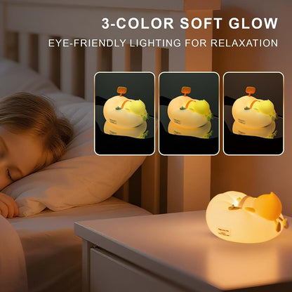 AuroraNiteBeam Duck Night Light for Nursery - 7 Color LED Lamp