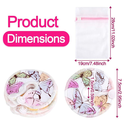 Tuyuu 24 Pcs Reusable Nursing Pads and G Tube Button Covers (photo 2)