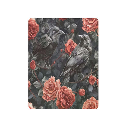 SDMKA Raven Birds in Roses Portable Microfiber Crib Sheet, 28x52 Inch