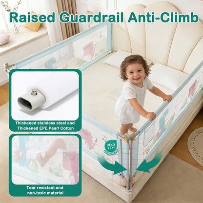 VIUEANR Toddler Bed Rail Swing Down Guard for Twin to King Mattresses (photo 3)