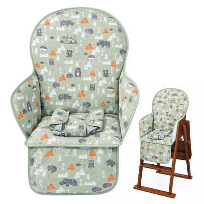 Kocpudu High Chair Pad With Seat Belt And Animal Pattern