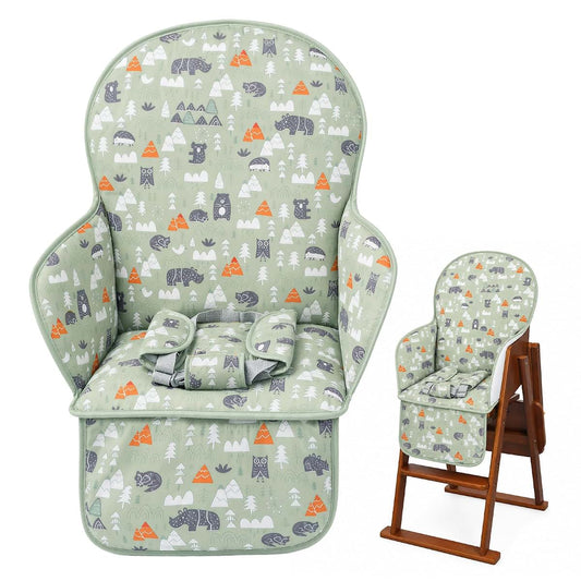 Kocpudu High Chair Pad With Seat Belt And Animal Pattern