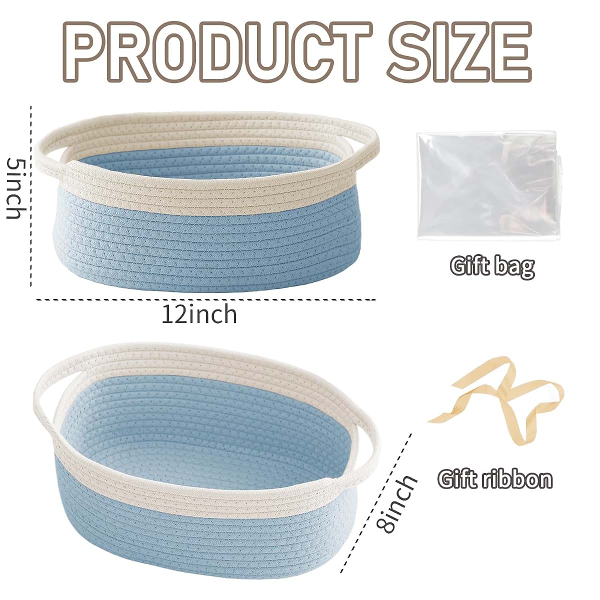 JMvicyroam Small Woven Basket for Storage or Gift Use