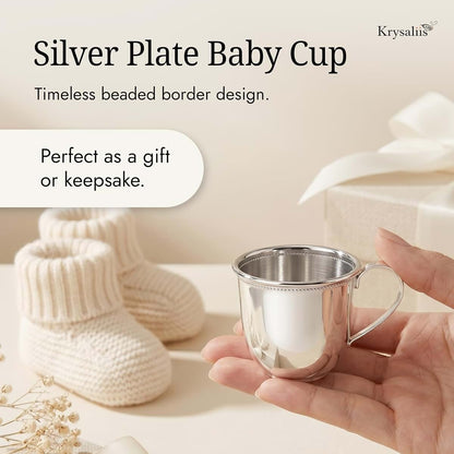 Krysaliis Beaded Silver Plated Cup Mug