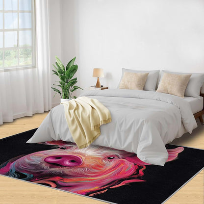 HYGIUID Pig Rugs for Boys Room, Fantasy Pig Area Rug - 4x5 (photo 4)
