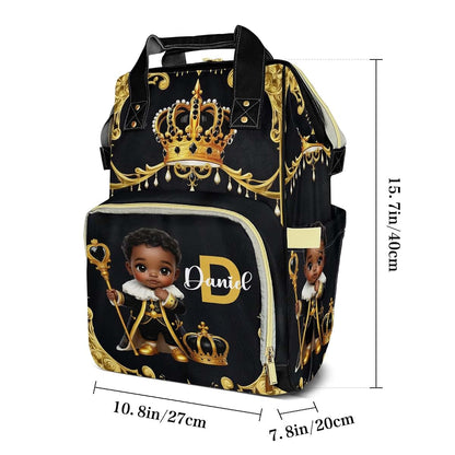TailorYYCustomZ Black Elegant Cute Boy Mummy Bags Custom with Name Personalized Diaper Bags Backpack Presents for Mom (photo 4)