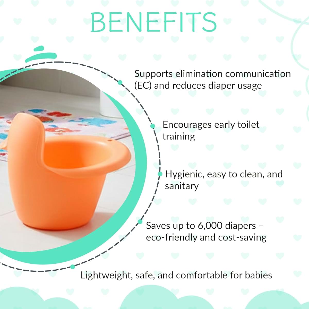 Easypisi Baby Potty for Elimination Communication in Peach (photo 4)