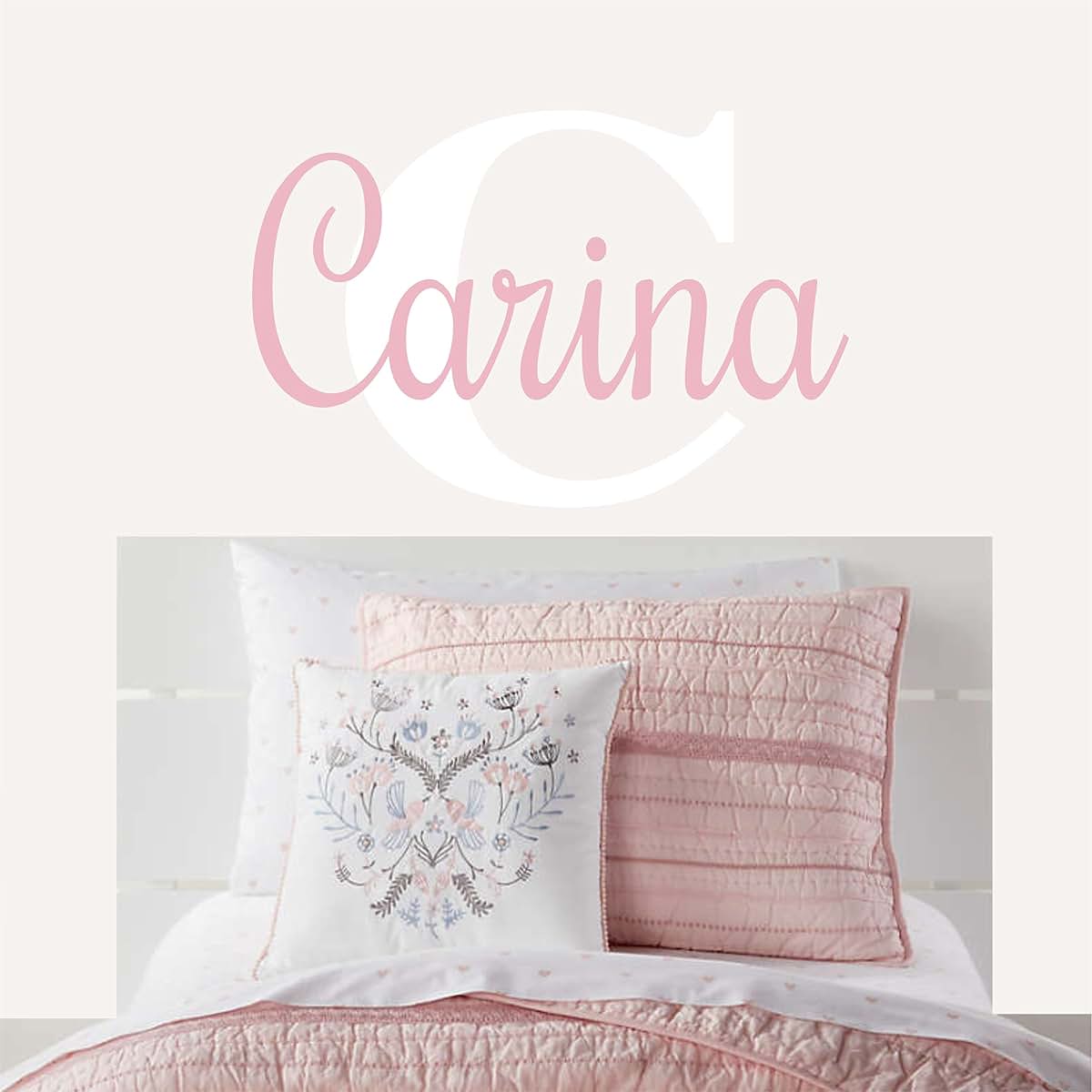 WallTag Custom Name And Initial Wall Decal