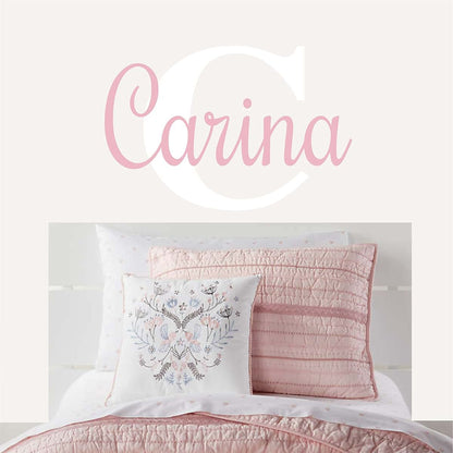 WallTag Custom Name And Initial Wall Decal