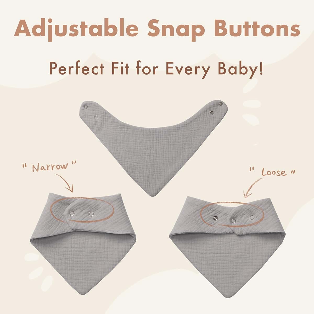 Coorobin Baby Bibs, 10-Pack Cotton Bandana Bibs