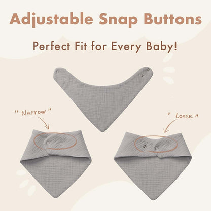 Coorobin Baby Bibs, 10-Pack Cotton Bandana Bibs