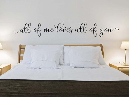 Ke10nce Romantic Quote Wall Decal All of Me Loves All of You
