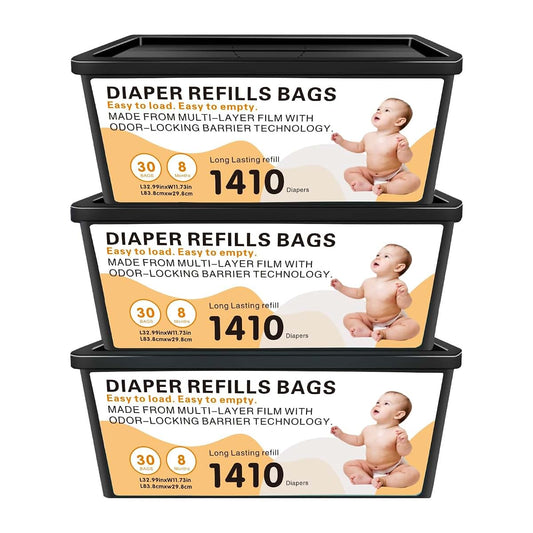 GDXXYKJ Diaper Pail Easy Roll Refill Bags,Compatible with Genie Easy Roll Signature