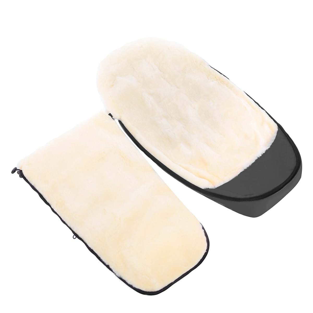 Werner Christ Flims Luxe Sheepskin Footmuff In Stone Grey (photo 3)
