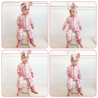 Little Jamjams Rompers Mittens Cuff Zippered Sleeper One-Piece Romper