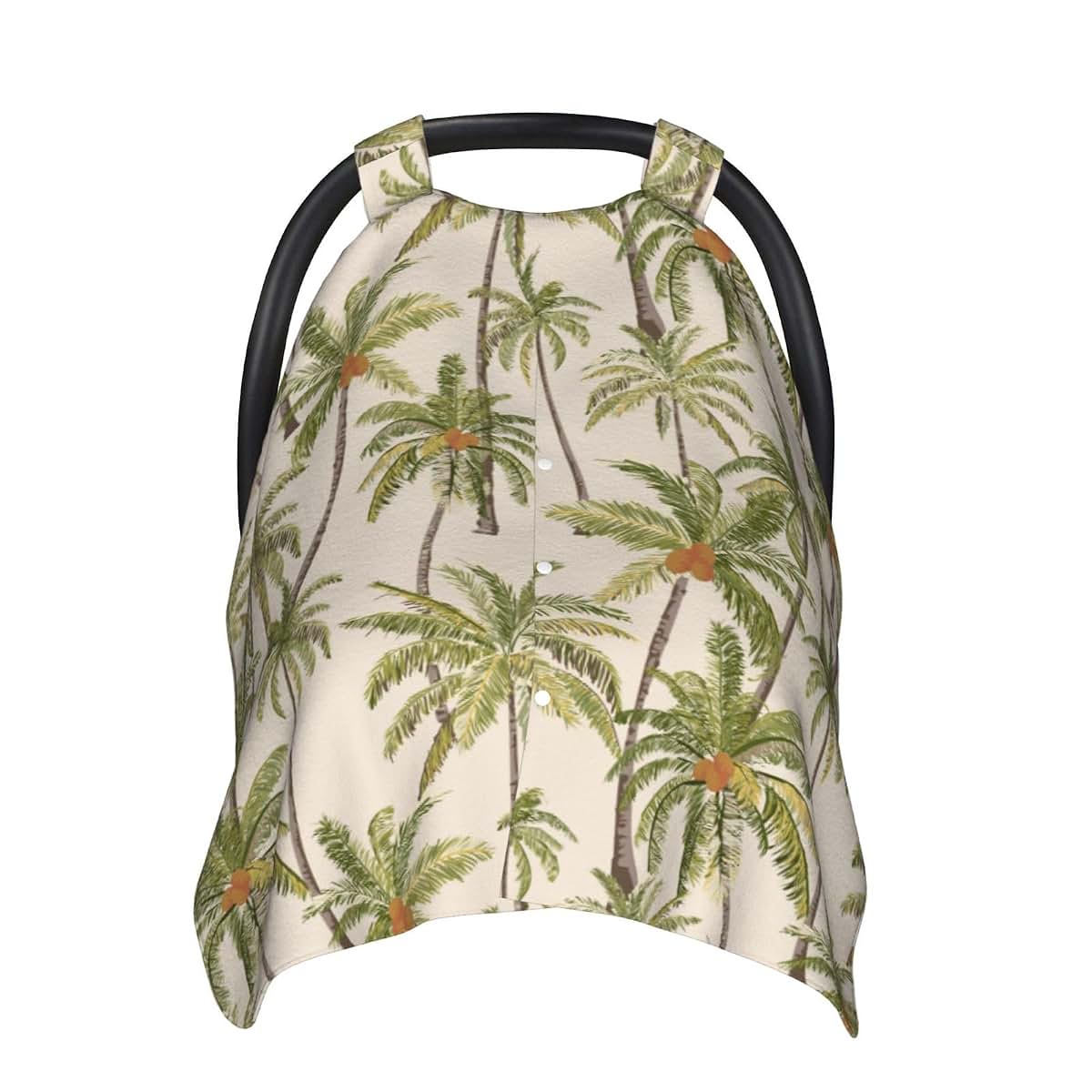 CAYKWVZ Vintage Tropical Palm Trees Baby Car Seat Canopy Cover And Nursing Cover (photo 2)