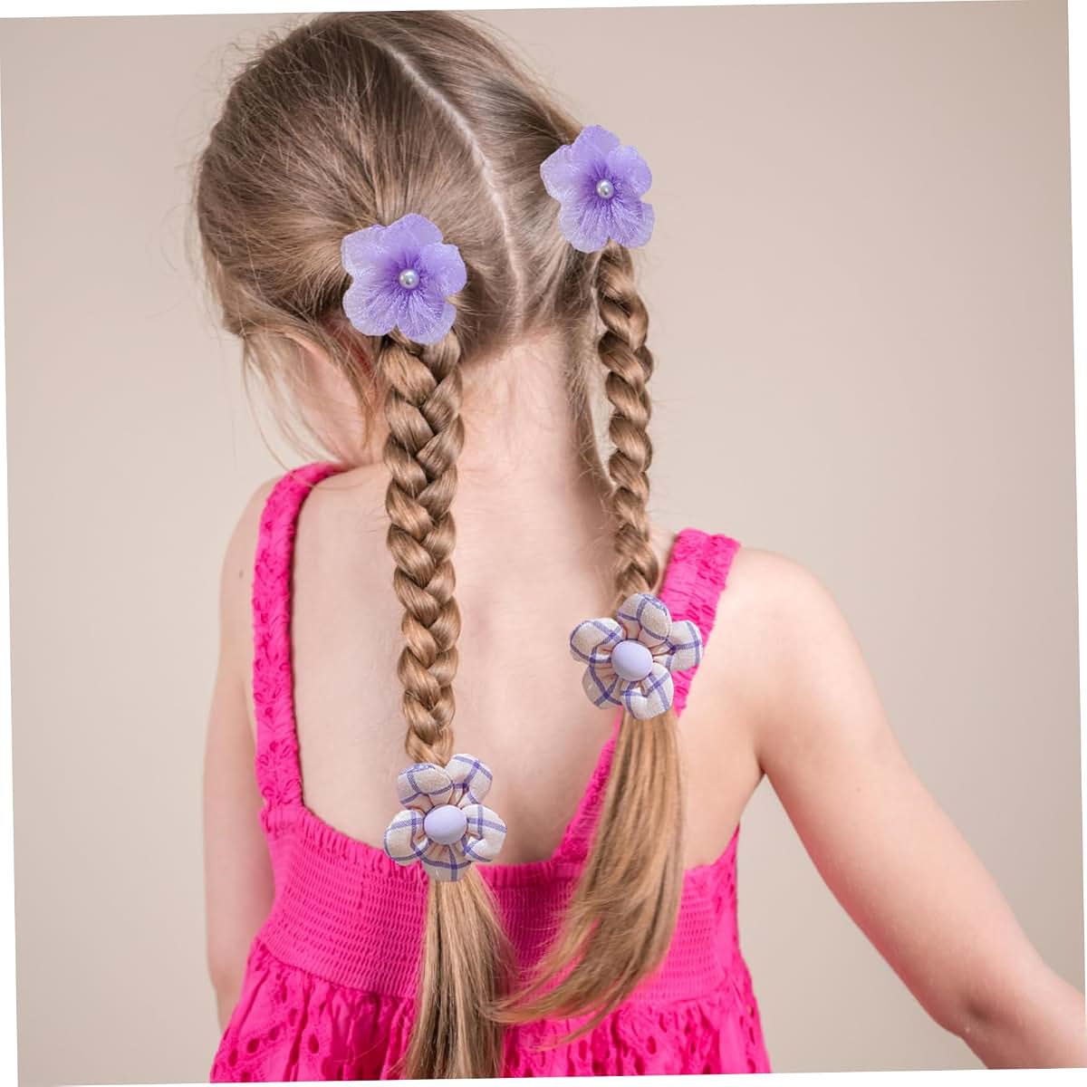 Hotainoys 40Pcs Toddler Hair Ties, Cute Flower Elastic Rubber Bands Baby Hair Ties and Ponytail Holders for Girls and (photo 3)