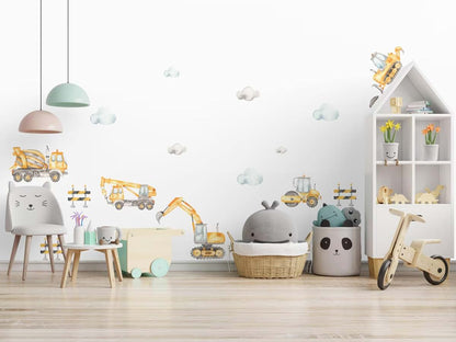 The Colors Crafter Large Tractor Wall Decals For Kids Bedroom