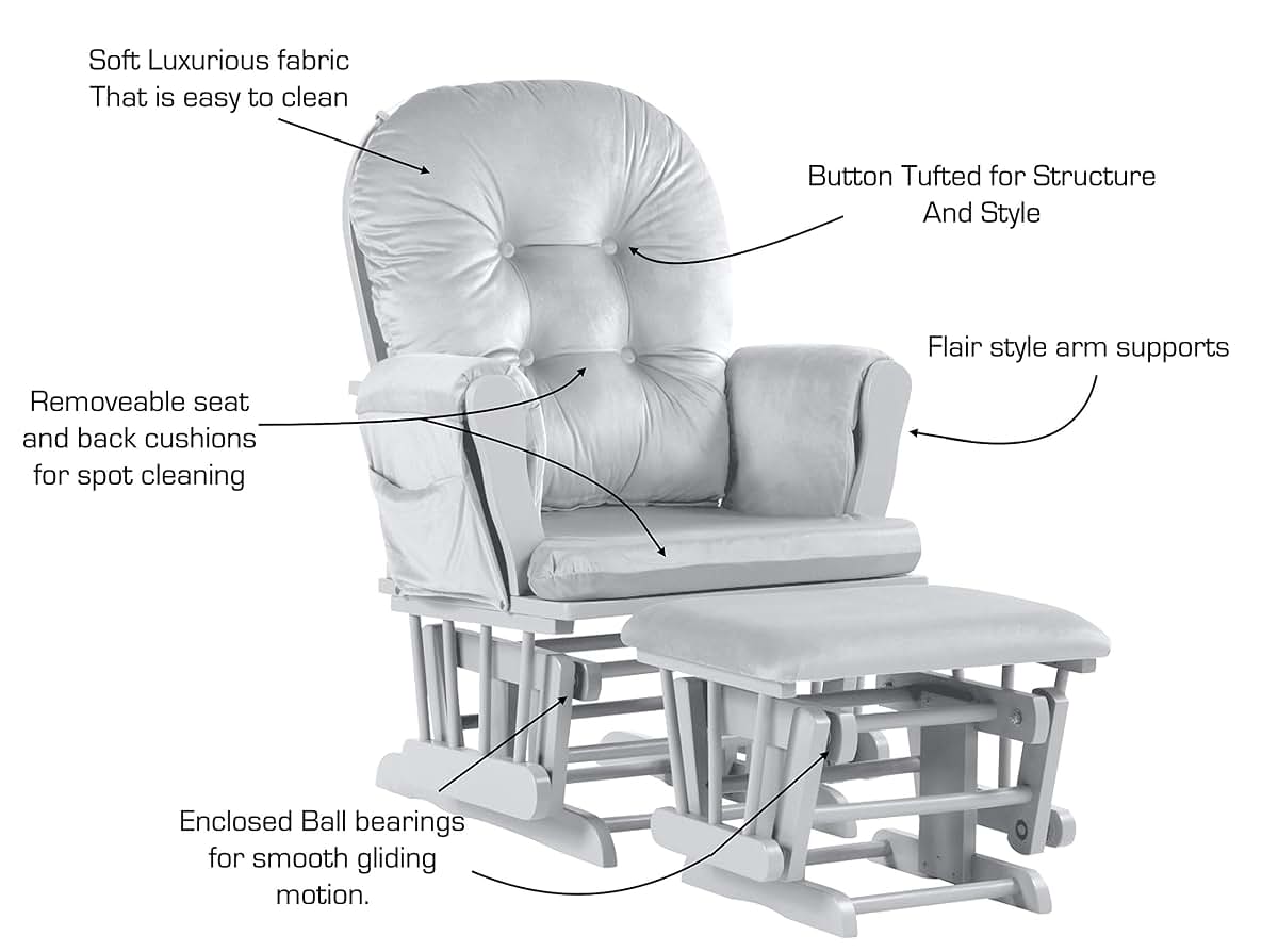 Suite Bebe Carson Nursery Rocking Chair With Ottoman (photo 4)