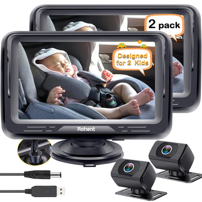 Rohent Dual Baby Car Camera System 2 Pack