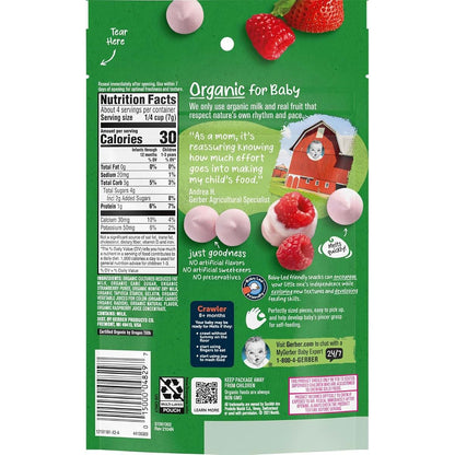Gerber Organic Yogurt Melts Red Berries, 1 Oz