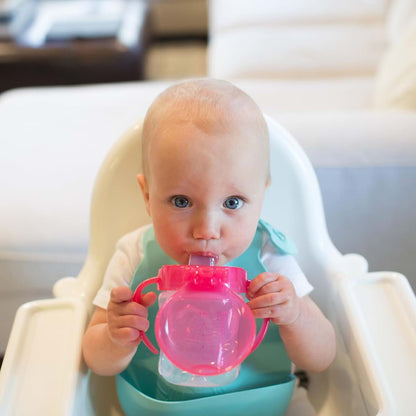 Dr. Brown's Milestones Soft Spout Sippy Cup with Handles - Pink Rainbow Pack of 12