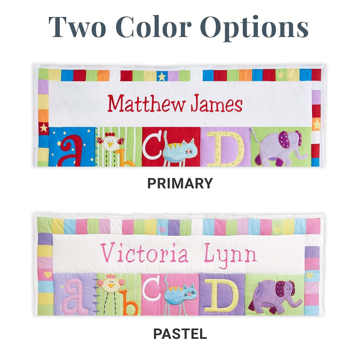 Let's Make Memories Personalized Baby Quilt - 3D Applique & Embroidered Name - Heirloom Keepsake for New Baby Shower (photo 4)