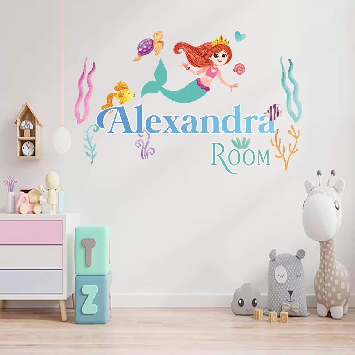 B&C Easylife Custom Name Mermaid Wall Sticker