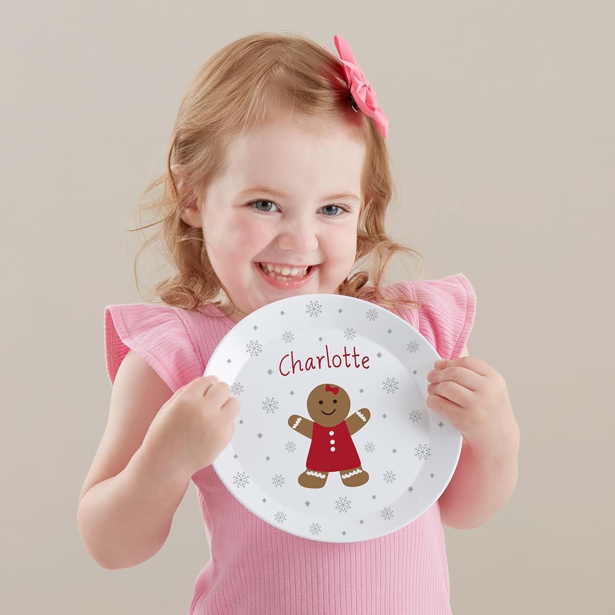 Personalization Universe Christmas Characters Personalized Kids Plate (photo 3)
