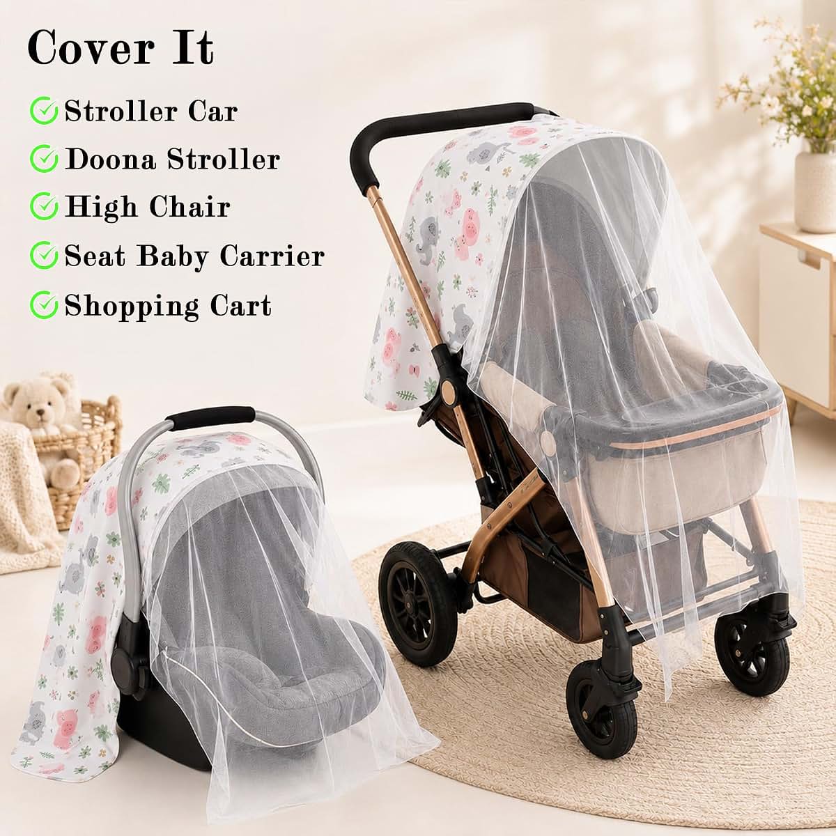 Susade Muslin Nursing Cover for Breastfeeding with Breathable Arched Neckline (photo 3)