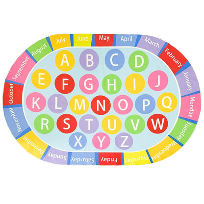 Lacomfy Educational Kids Area Rug, 5x6.5 ft, ABC Pattern
