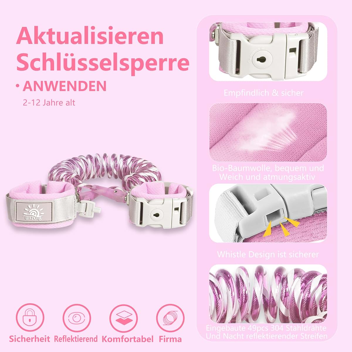 Anti Lost Wrist Link for Kids and Toddlers - Adjustable Leash