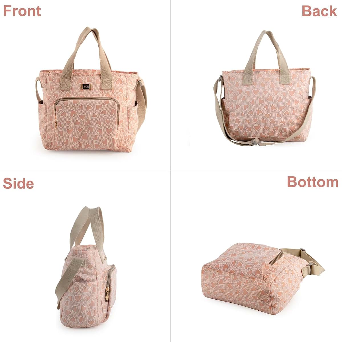 arts fu fu Tote Diaper Bag with Insulated Pocket and Stroller Hooks