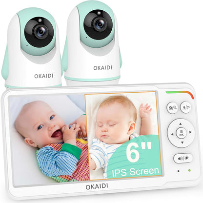 Okaidi 6" Screen Baby Monitor With 2 Cameras
