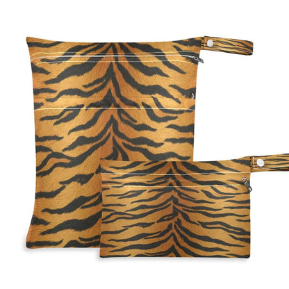 Tigers Pattern Wet Dry Bag Set for Travel Organizer Storage