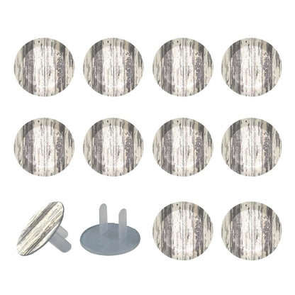 CDGIRUOWUNV Soft Grey Wooden Floor Texture (1) Outlet Plug Covers Child Proof Electrical Outlets Protector - Wall