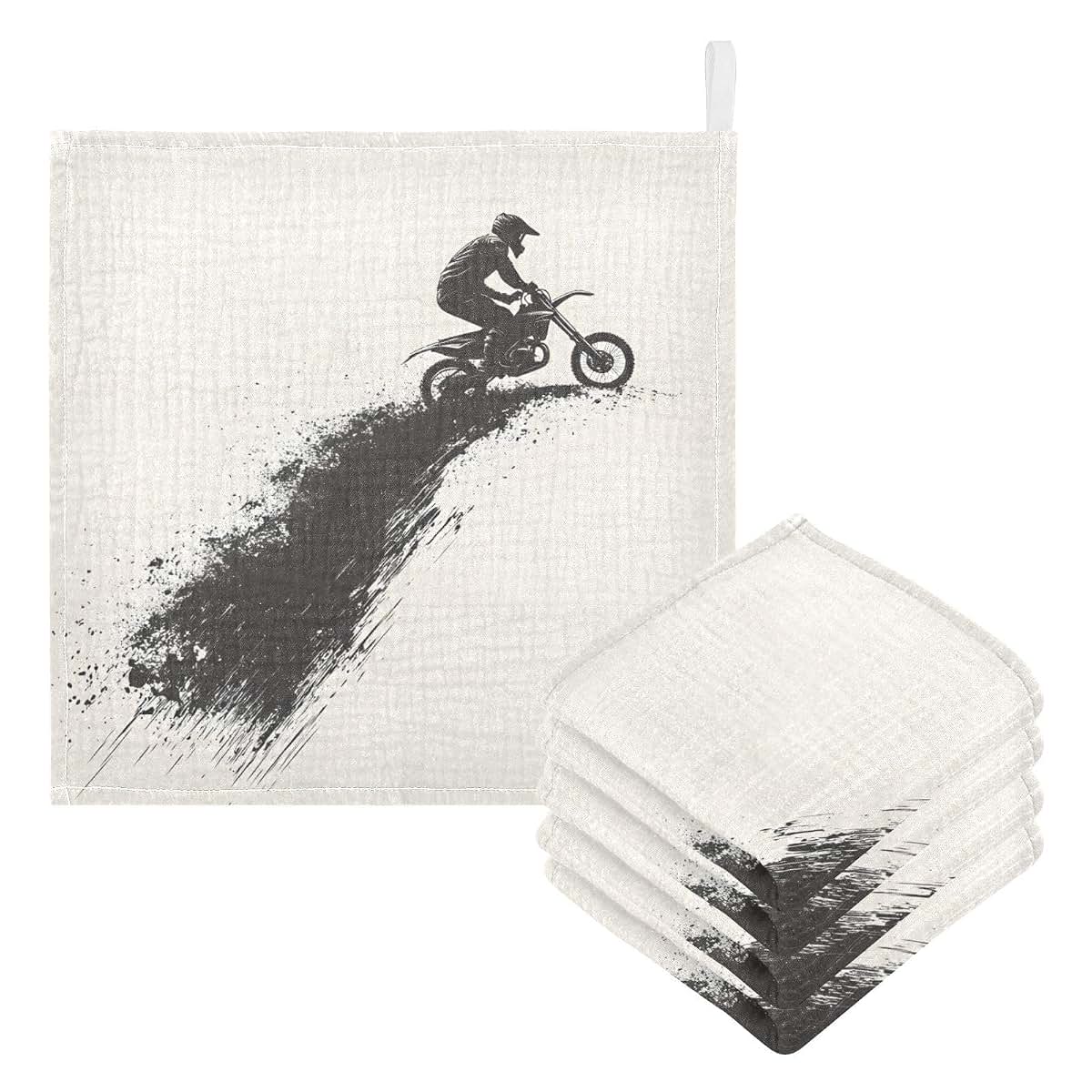 Muslin Baby Washes Cloths Pack of 5 - Absorbent Cotton Face and Bath Towels
