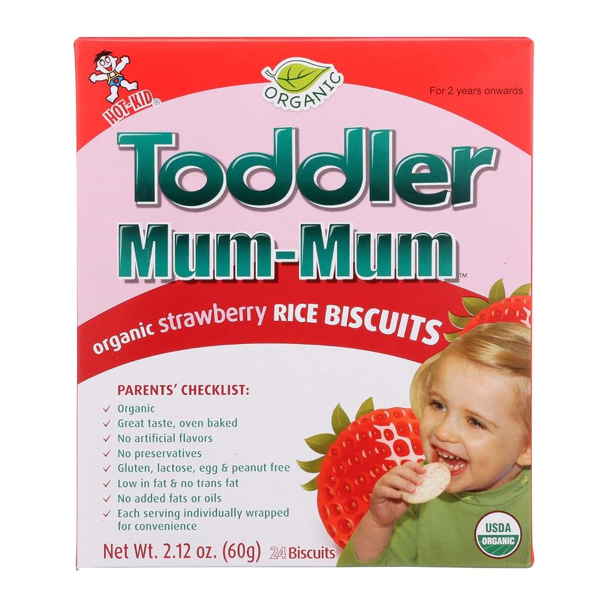 Hot Kid Toddler Mum-Mum Strawberry Cereal, 6 Pack