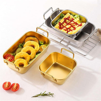 Zyouqi Stackable Stainless Steel Toddler Plate In Gold (photo 4)