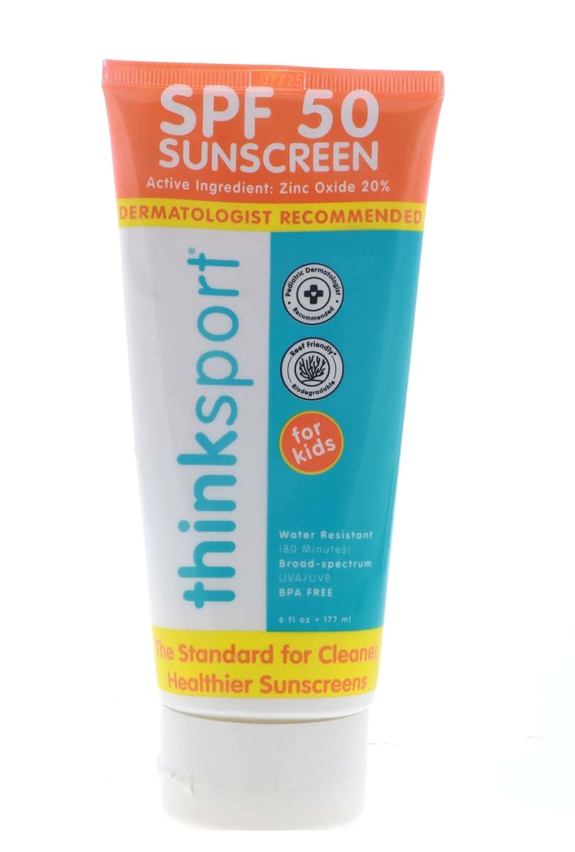 Thinksport Kids Sunscreen SPF 50 for Outdoor Activities, 6 Ounce