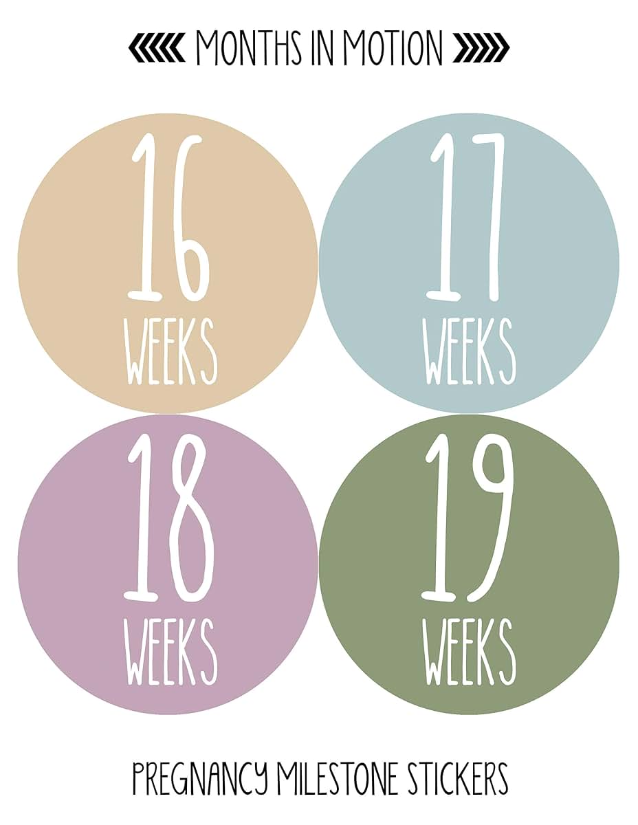 Months In Motion Weekly Pregnancy Growth Stickers For Maternity Photos (photo 3)