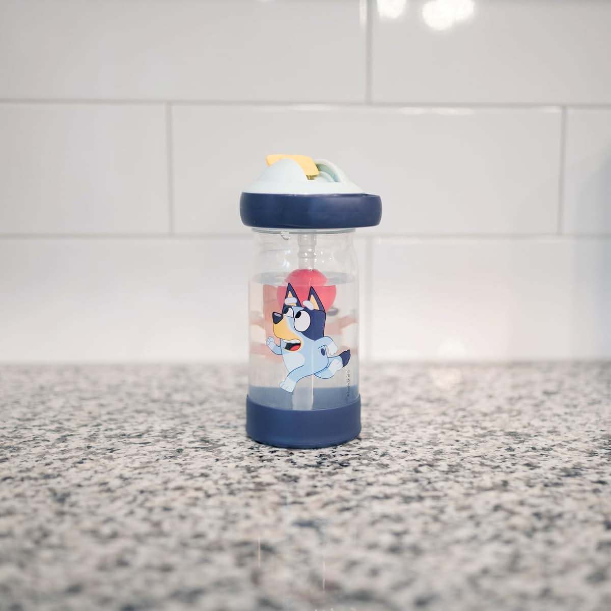 The First Years Bluey Sip & See Toddler Water Bottle With Floating Charm 12 Oz