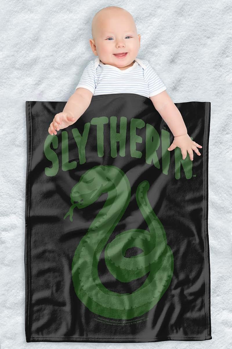 Harry Potter Slytherin Fleece Blanket for Infants Girls & Boys
