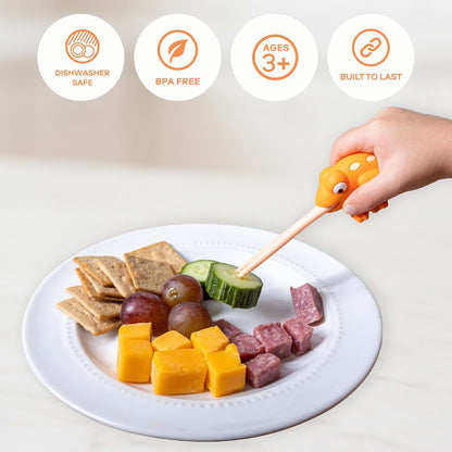 Dabbldoo Toddler Food Picks for Lunchbox, Animal Design, 2-Pack