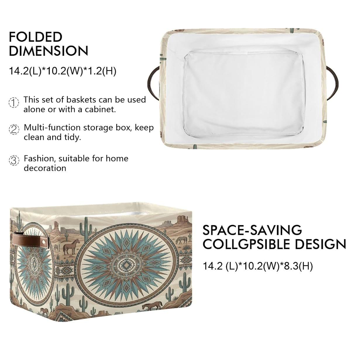 Collapsible Fabric Storage Bins for Nursery and Toy Organization