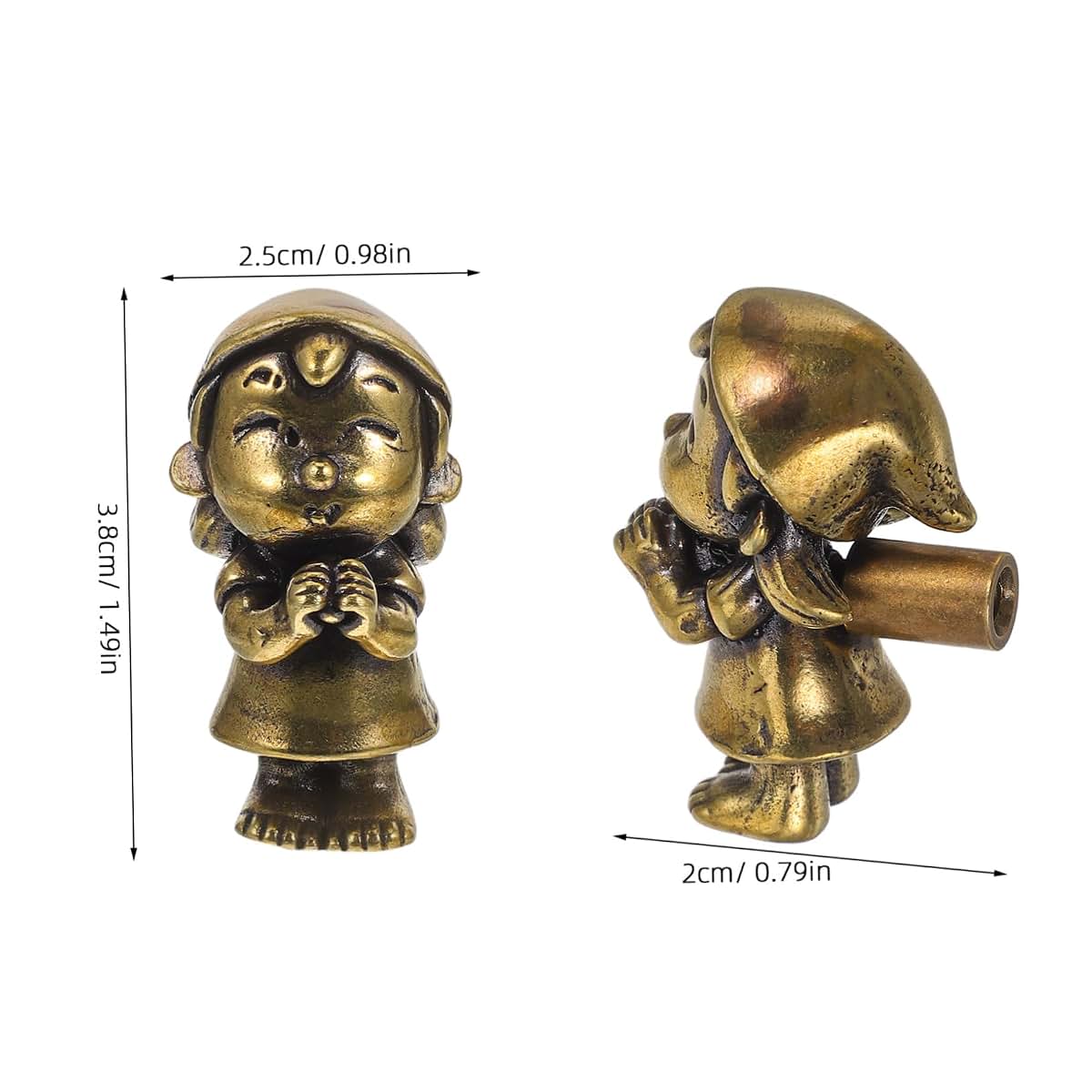 Jojofuny Praying Girl Brass Door Knob for Nursery and Child's Room Hardware