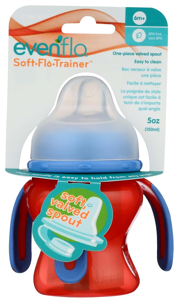 Evenflo Feeding EVNEFLO Soft FLO Trainer Cup with Easy-Grip Handles