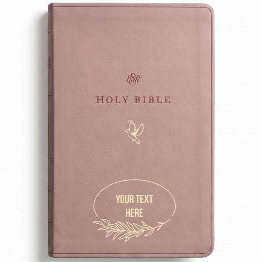 Printualist Personalized ESV Gift Bible with Custom Text and Design, Blush Rose TruTone, English Standard Version